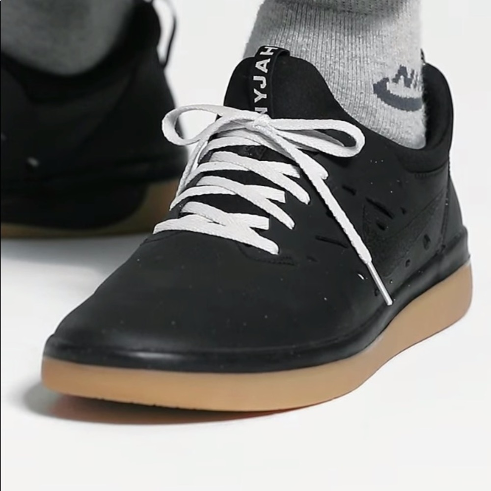 Nyjah Free Black and Gum Skate Shoes from Nike SB